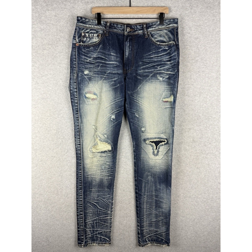 Men's Slim Straight Distressed Jeans